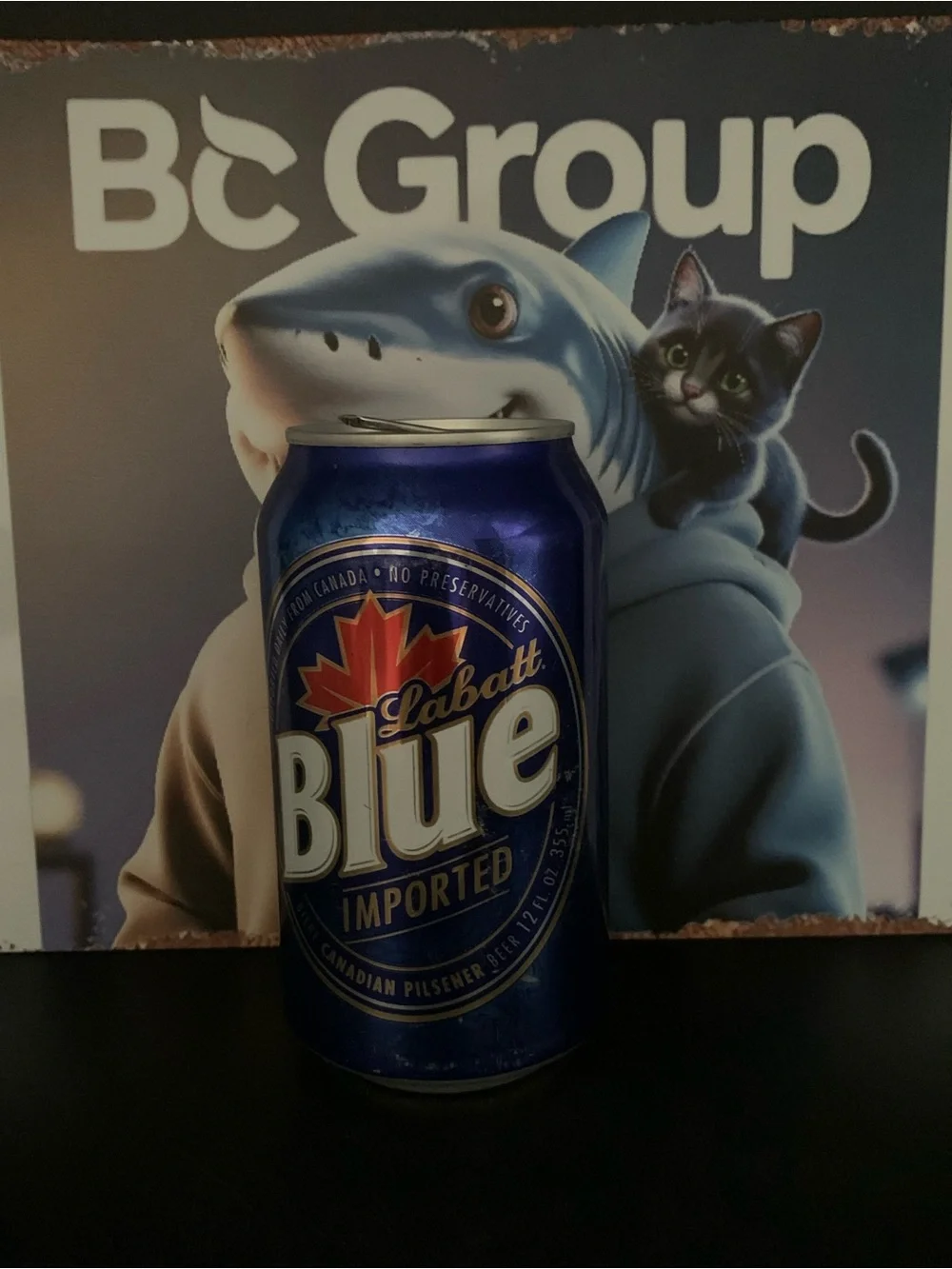 Vintage Beer Can Labatt Blue Imported Canadian Pilsner Blue Tab Empty Aluminum
